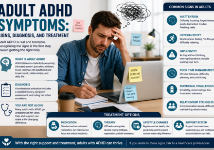 Adult ADHD Symptoms: Signs, Diagnosis, and Treatment