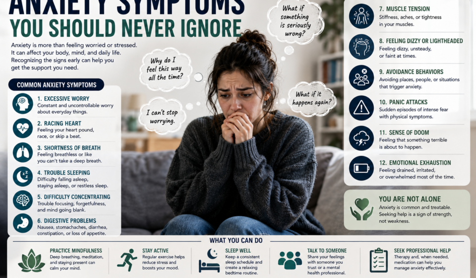 Anxiety Symptoms You Should Never Ignore